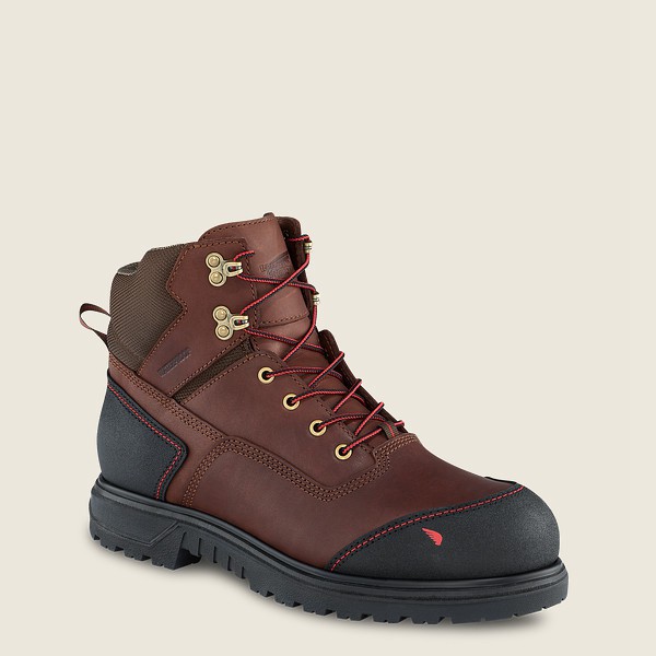 Work Støvler Herre - Red Wing Brnr Xp - 6-Inch Waterproof Soft Toe - Brune/Sort - BXFCYN-985